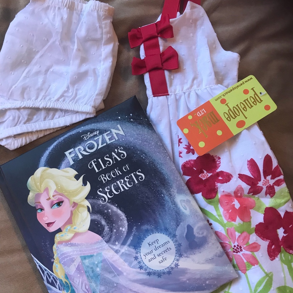 Girls size 18 months Penelope Mack dress & book.